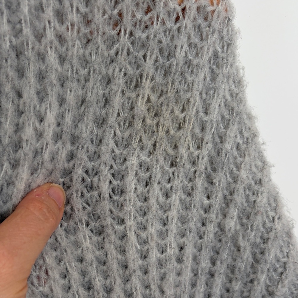 J. Crew Light Gray Ribbed Open-Front Cardigan Coat - Picture 11 of 14